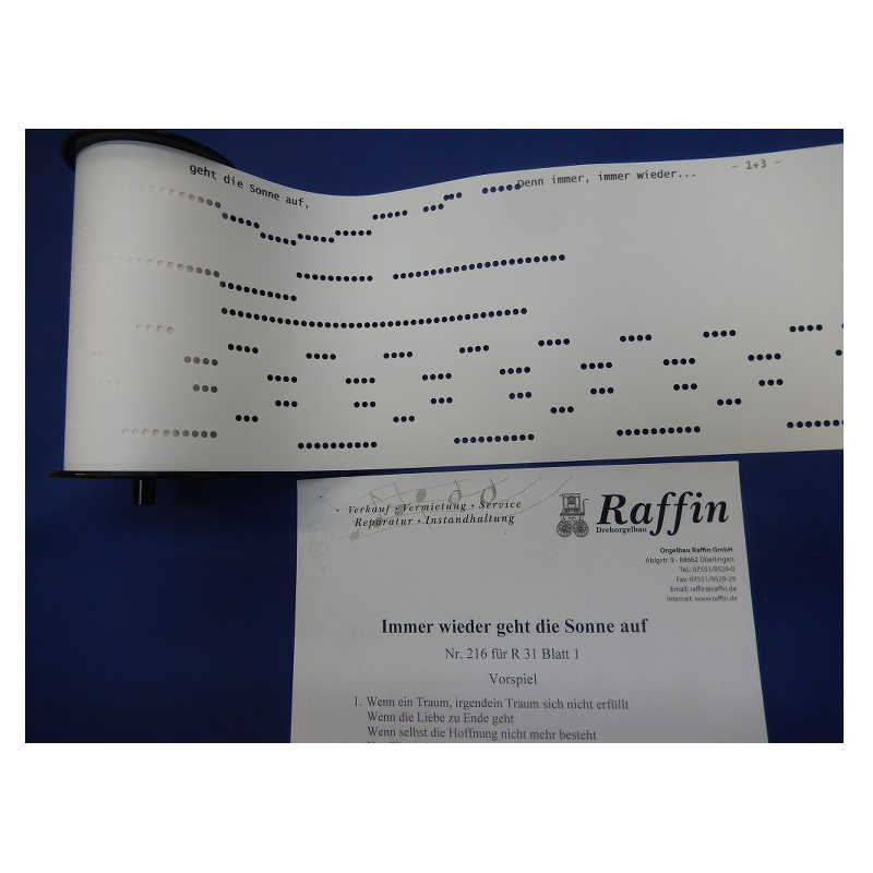 Orgelbau Raffin Musikrollen für Karaoke Orgelbau Raffin Musikrollen für Karaoke